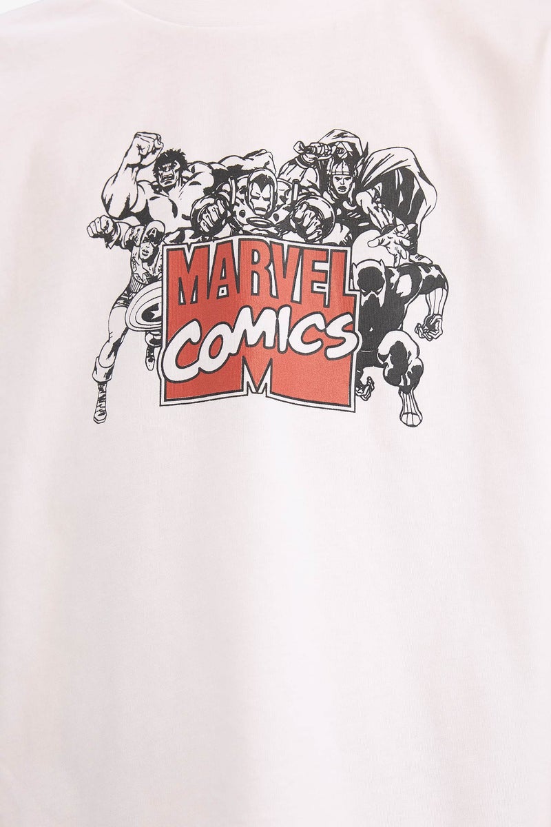 DeFacto White Boy Boy Marvel Comics Regular Fit 2 Piece Pajama Set Casual - Image 5